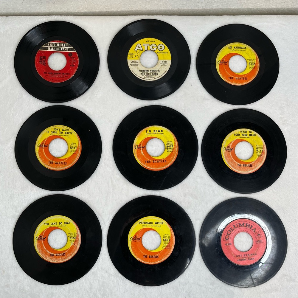 Vintage 60-70’s Vinyl Records 45 rmp
